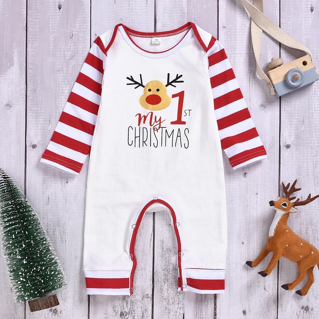 Baby Girls Christmas Clothes Set Cartoon Deer