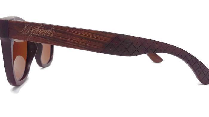 Ebony Wooden Sunglasses, Tea Colored Polarized