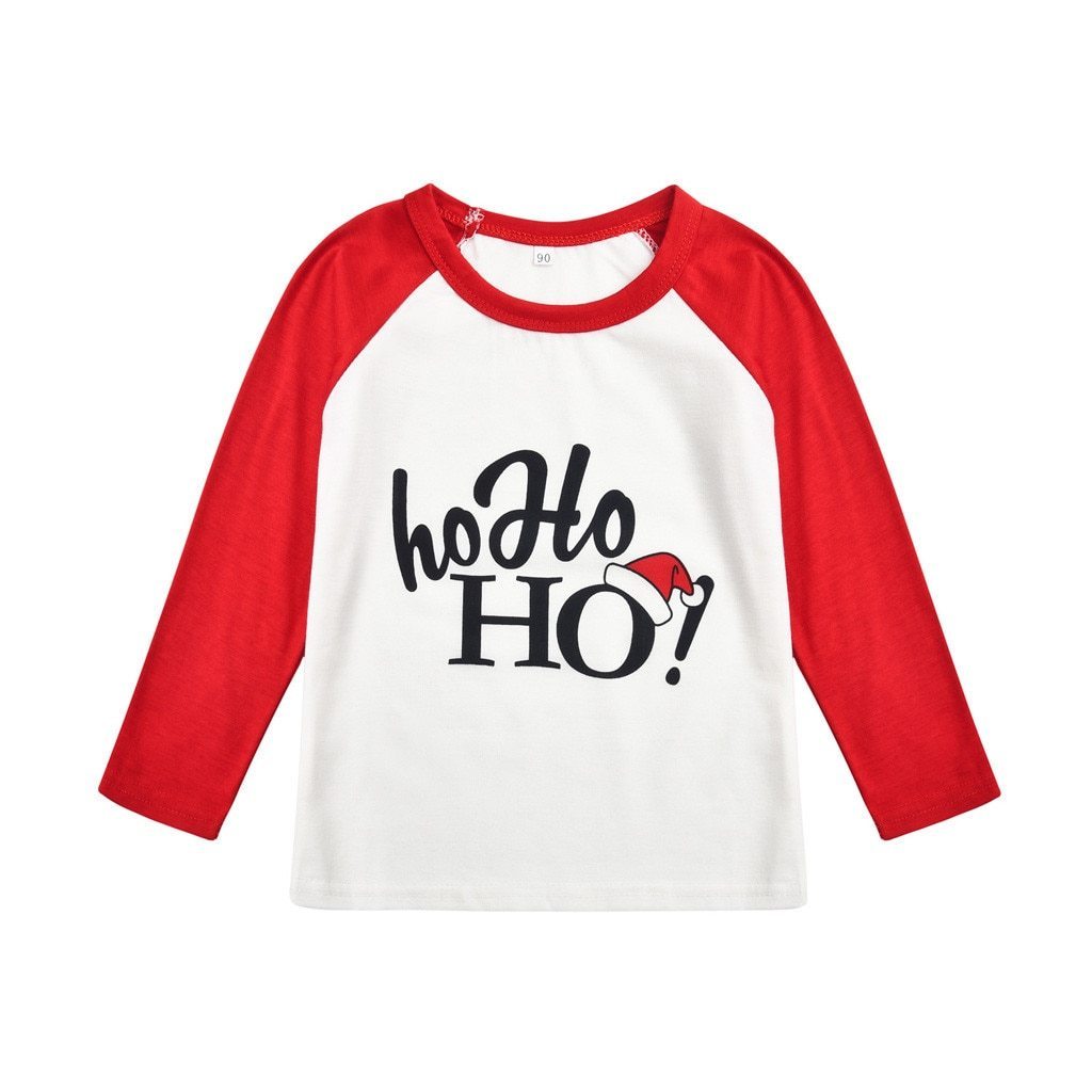 Christmas Children Kids Printed Letter Top+Pants