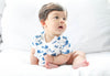 Smart Short Sleeve Bodysuit + Bib - Blue Whale