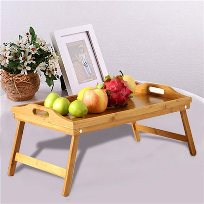 Bamboo Tray With Foot Tray