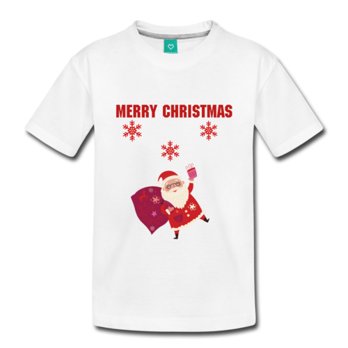 Toddler Cotton Glitter Merry Christmas T-Shirt